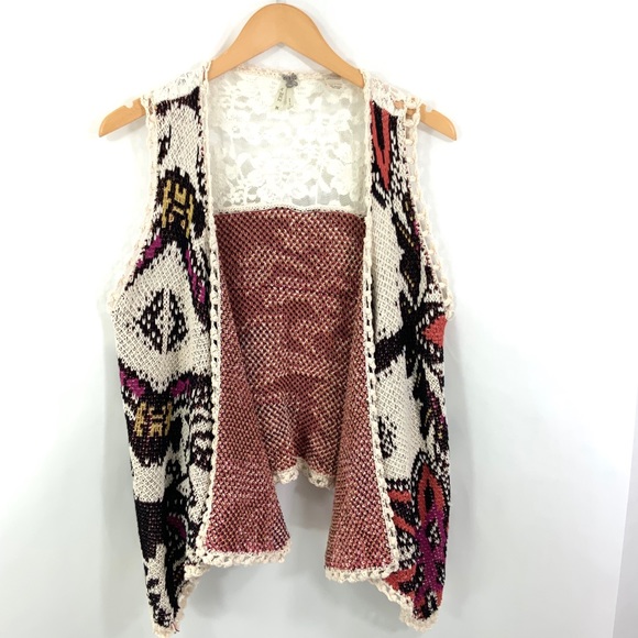 gimmicks by BKE Sweaters - BKE Buckle Open Front Sleeveless Cardigan Sweater